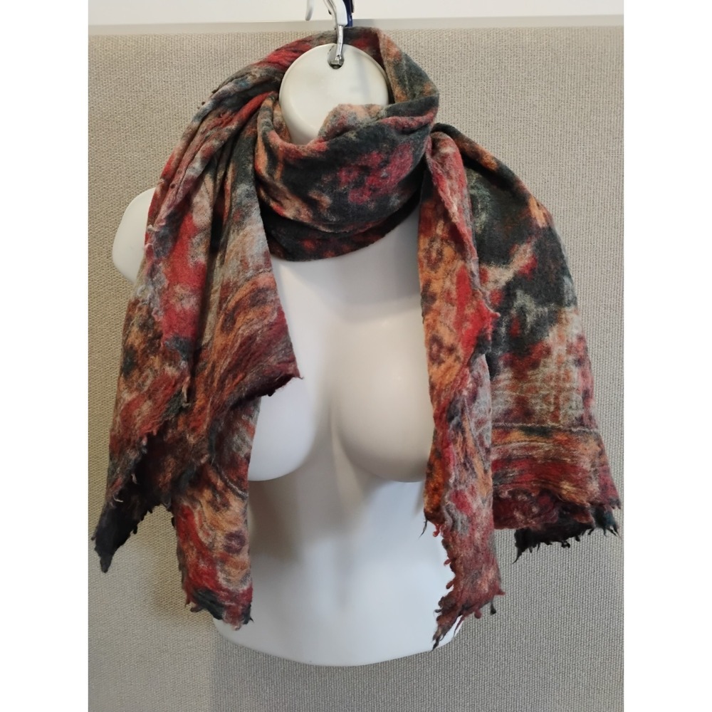 Wool Earth Tone Scarf Size 25 x 54